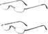 Half Frame Reading Glasses, Half Metal Moon Readers for Women Men 2 Pairs 1.00...