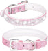 Rhinestone Dog Collar, Cute Dazzling Sparkling Leather Dog Cat Rhinestone Collar Crystal Diamond Pet Dog Puppy Collar (M:27-35CM, Pink-1)...