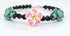 Turquoise Turtle Hemp Style Bracelet or Anklet - Pink Frangipani Flowers Hawaiian Bracelet - Adjustable...