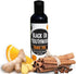 Black Oil Mouthwash, Sweet Orange Cinnamon Spice, Coconut + Sesame + Avocado Oil Super Blend, 4 oz, Activated Charcoal & Xylitol for Oil Pulling. ...