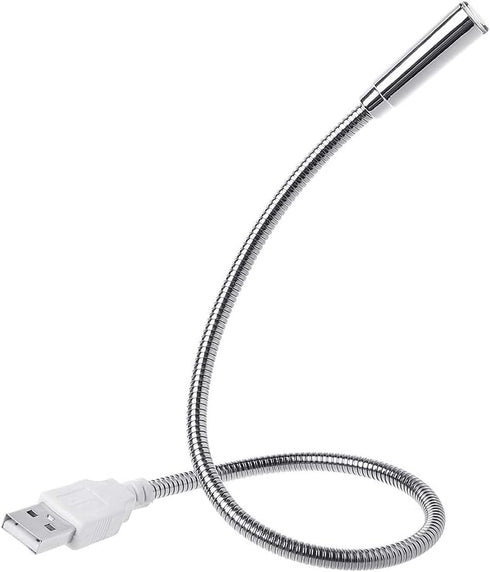 Silver USB Flexible Light Gooseneck Led Glowing Lamp Laptop Computers Studying for Office Working Writing Reading Accessories Desk Lamps Office Ad...
