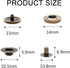 24 Sets Heavy Duty Leather Snap Fasteners Kit, BetterJonny 15mm Metal Snap Buttons Press Studs Leather Rivets Snaps with 4 Setter Tools for Clothe...