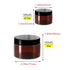 4oz Plastic Jars with Lids 4 oz Amber Plastic Containers with Lids + 20g Sample Containers (Set of 24) Airtight Container for Lip Scrub, Body Butt...