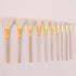 10Pcs Gilding Brush Pen Set, Gold Leaf Sweeper Paint Brush Goat Hair Brush Pen Gold Paint Brush for Gold Foil Gold Leaf Sheets Gold Flakes Art Cra...