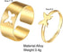 4Pcs Butterfly Band Rings Set for Women,Adjustable Gold Silver Hollow Butterfly Open Ring Matching Stacking Rings for Couples Wedding Jewelry...