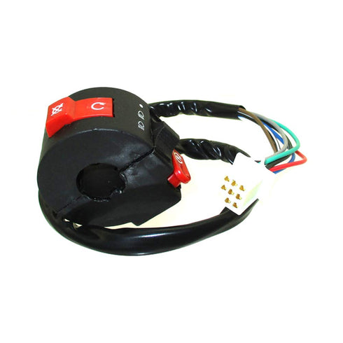 TC-Motor 3 Function 8 Wire Handle Kill Light Start Switch Female Plug for Chinese 50cc 70cc 90cc 110cc ATV Quad Kazuma Taotao Coolster...