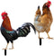 Yardwe 2pcs Chicken Rooster Yard Art Garden Stake Realistic Lifelike Hen Garden Poultry Statue Rooster Animals Sculpture for Yard Garden Lawn Outd...