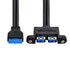 chenyang USB 3.0 Front Panel Header 19/20Pin 1 Male to 2 USB 3.0 Female Panel Port Extension Cable 1.64ft with Panel Mount Screw...