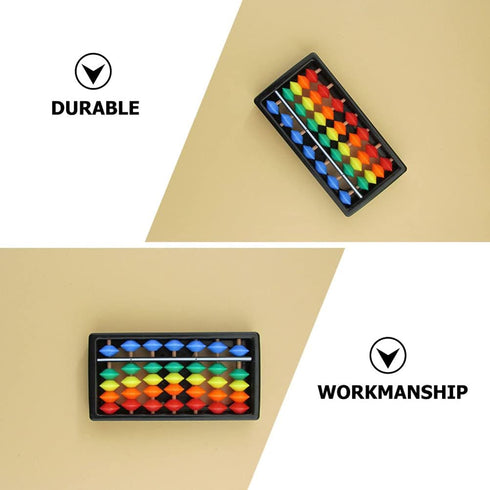 Toyvian 2PCS Plastic Abacus Soroban Calculator Plastic Abacus Math Learning Educational Toys for Children Calculation...