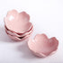 FUYU 4pcs Sakura Shaped Ceramics Seasoning Dishes Spice Dishes Salad Soy Sushi Wasabi Dipping Bowls, Tea Bag Holders...