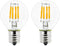 2-Pack E17 Mini Globe Bulb S11 LED Light Bulb,E17 Intermediate Base 4W Warm White 2700K,40 Watt S11 G40 Incandescent Bulb Replacement for Desk Lam...