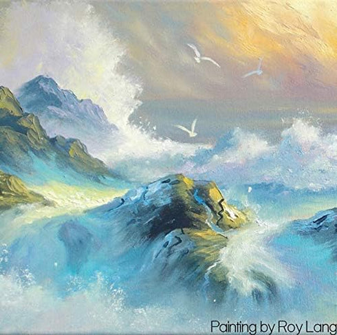 Daler Rowney Georgian Oil Paint Light Blue 225ml Tube - Art Paints for Canvas Paper and More - Oil Painting Supplies for Artists and Students - Ar...