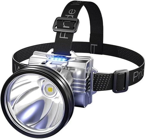 Super Bright Rechargeable High Power Headlamp, Led Rechargeable Headlamp, Waterproof Head Flashlight, 3 Modes for Outdoor Camping Hiking Running C...