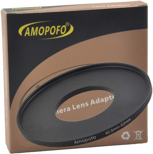 Metal Step Up Ring Adapter 40.5mm to 82mm Step-Up Lens Adapter Ring for Filters, Made of CNC Machined Space Aluminum with Matte Black Electroplate...