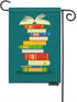 Moslion Book Garden Flag Vertical Double Sided Open Books School Education Library Knowledge Study House Flags Home Burlap Banners 12.5x18 Inch fo...