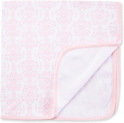 Little Me Unisex Baby Swaddling Receiving Blankets, Damask Scroll, 30 x 27 Inches...