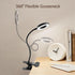 LED Desk Lamp Clip on Light with 3 Color Modes 10 Brightness Ring/Clamp Light 360° Flexible Gooseneck Dimmable Eye Protection Desk Light Desk Lamp...