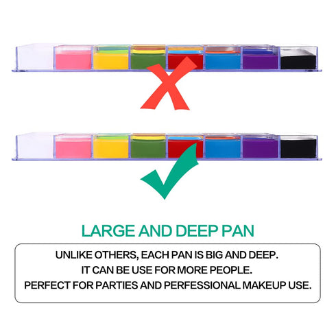 UCANBE Face Body Paint Set-Athena Painting Palette,10 Professional Artist Brush,Large Deep Pan Ideal for Halloween Cosplay Party SFX Arty Stage Ma...