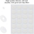 24Pcs White Non-Slip Silicone Grips for Quilt Templates, Non-Slip Adhesive Rings, Quilting Rulers Sewing Rulers, Non-Slip Ruler Grip Rings, Adhesi...