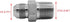 (2-PACK) 2404-08-08 Hydraulic Hose Adapter Fitting 1/2" Male JIC 37° Flare (3/4"-16UNF) × 1/2" Male (1/2"-14NPTF) SAE Straight Pipe Joints Tube Co...