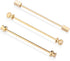 Wynameleri Mens Shirt Collar Bars Pins Clips Clasps Silver Tone and Gold Tone Set 3 PCS Business Gift 60mm...