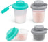 Sophico Small Salt and Pepper Shakers Set with Moisture Proof Sinlicone Lids, 4.5oz Mini Spice Shaker to go for Camping Travel Picnic Lunch Boxes ...