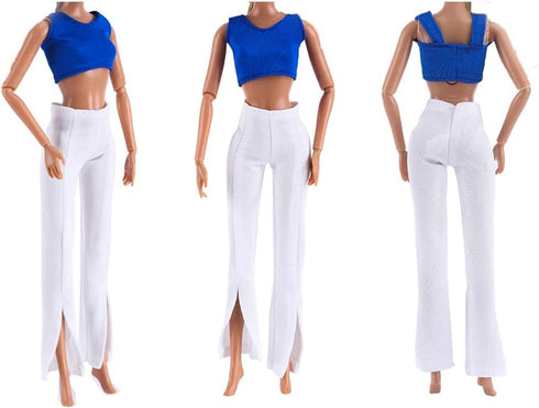 E-TING 3 Sets Handmade Yoga Clothes Gym Running Fitness Sportswear for 11.5inches Girl Doll...