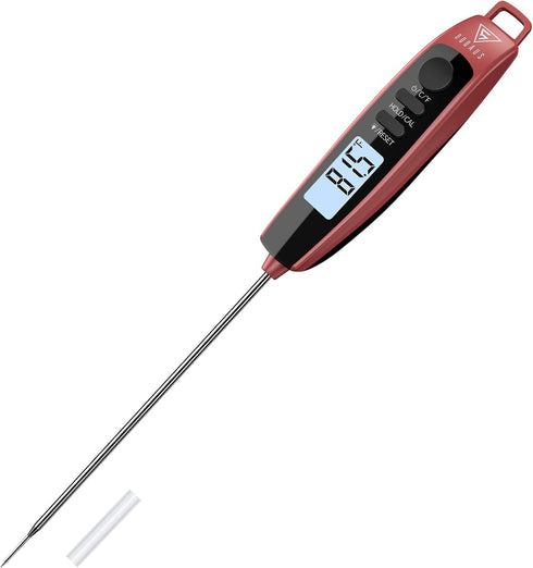 DOQAUS Digital Meat Thermometer, Instant Read Food Thermometer for Cooking Kitchen Candy with Super Long Probe for Turkey Grill Water Oil Deep Fry...