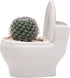 Ceramic White Toilet Plant Pot/Bonsai Pot/Flower Pot/Succulent Planter 4.6" Ideal Gifts for Women, Mom or Birthdays...