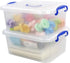 8 Liter Clear Plastic Storage Bins, 2 Packs Storage Boxes with Lids...