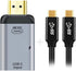 xiwai 100W 10Gbps Cable & USB-C Type C Female Source to HDMI Sink HDTV & PD Power Adapter 4K 60hz 1080p for Phone & Laptop...