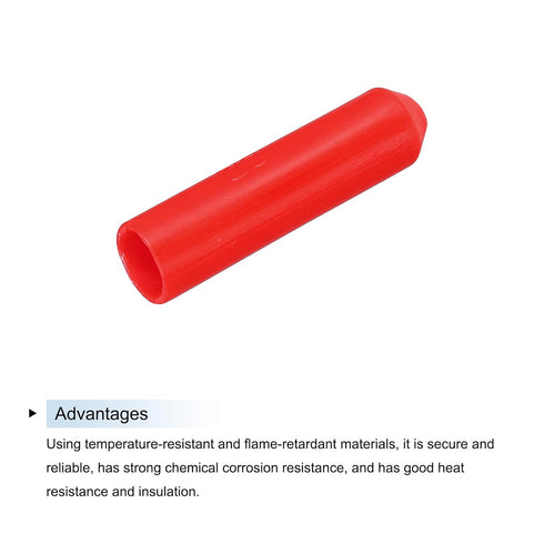 MECCANIXITY 30Pcs Heat Shrink End Cap 8mm ID x 35mm L 3:1 Ratio Heat Shrink Tubing Caps Lined Sealed Waterproof Adhesive for Electrical Wire Cable...