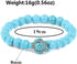 Pingyongchang 4pcs Sea Turtle Beads Bracelets Set,Elastic Natural Stone Stretch Lava Bracelet Anklet for Women Men,Supports the Sea Turtle Conserv...