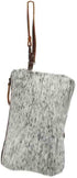 Myra Bag Women's Hair-On Hide Small Pouch Wristlet Brown One Size...