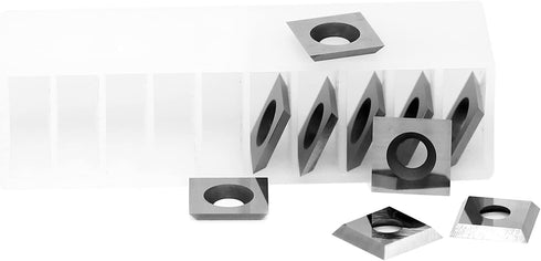 10.5mm Square Tungsten Carbide Replacement Cutter Inserts 10.5x10.5x1.5mm with Screws Replacement for Woodworking Fits Spiral Helical Planer Cutte...