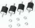 4pcs 29 x 20mm Rubber Mounts Rubber Vibration Isolator Mounts Shock Absorber with M8 x 20mm Studs Vibration Isolators...