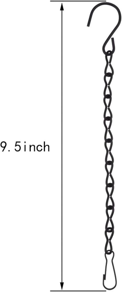 8 Pack 9.5 Inches Hanging Chains for Bird Feeders, Billboards, Chalkboards, Planters and Decorative Ornaments (Black)...