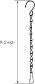 8 Pack 9.5 Inches Hanging Chains for Bird Feeders, Billboards, Chalkboards, Planters and Decorative Ornaments (Black)...