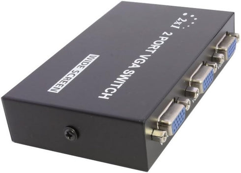 2 Port VGA SVGA Monitor Sharing Switch Box 2 in 1 Out for LCD PC TV Monitor...