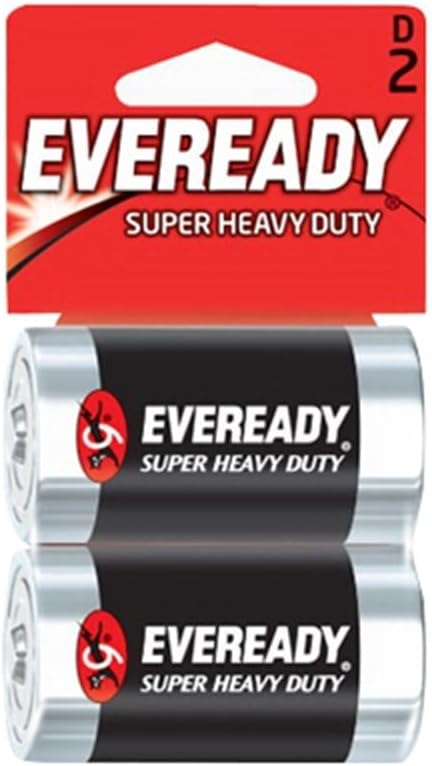 Eveready Super Heavy Duty D 1.5V Batteries - 2PACK...