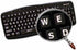 English US Large Letters Keyboard Stickers Matte Non Transparent Black Background (Upper CASE) by 4Keyboard...