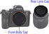 E-Mount Body Cap + Rear Lens Cap Cover Kit for Sony A7 A7II A7III A7IV A7S A7SII A7SIII A7RII III A7RIV A7RV A7C A9 A6600 A6400 A6300 A6100 A6000 ...