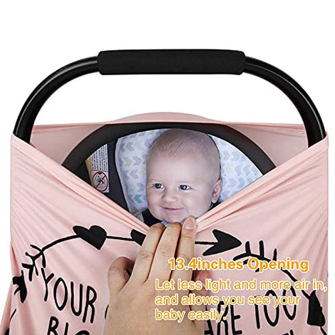Nursing Breastfeeding Cover, Baby Car Seat Cover Infant Carseat Canopy,Versatile Stroller/High Chair/Shopping Cart/Carrier Covers, Newborn Boys Gi...