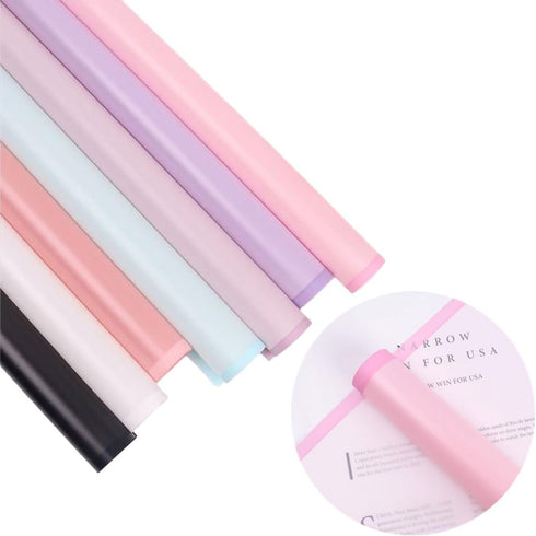 20 Pcs Light Pink border Flower Wrapping Paper,Waterproof Valentine's Day Bouquet Wrapping Paper 23x23Inch Used for DIY Crafts, Gift Packaging, Fl...