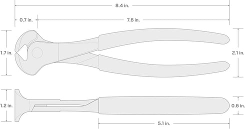TEKTON 8 Inch End Cutting Pliers | PCT10008, Red...