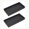 DNC Bathroom Vanity Tray for Counter, 2PC 7.9" Silicone Kitchen Sink Soap Tray for Countertop Dish Holder Dispenser Toilet Tank Desk Organizer Bla...