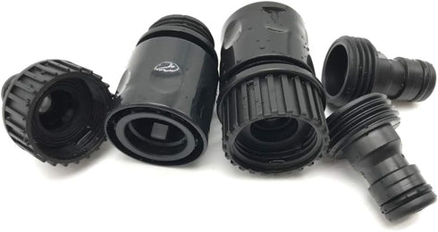 Plastic Garden Hose Connector Set Male and Female - Quick Release Connect Kit, Water Hose Thread Fitting Adapter Set, from Quick Connector to Stan...