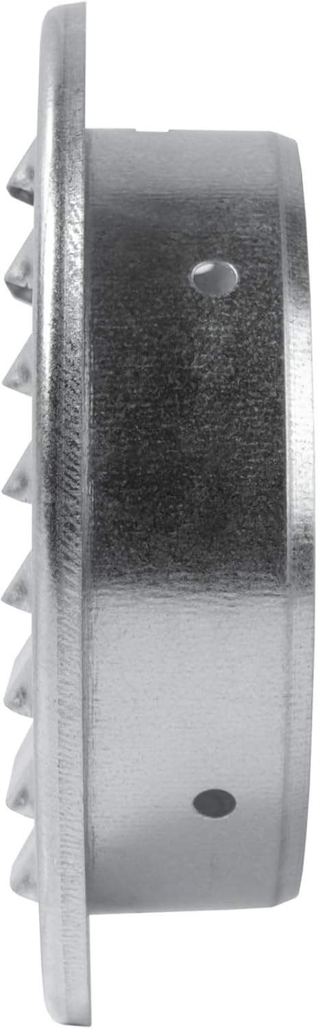 Vent Systems 4'' Inch Galvanized Steel Soffit Vent Cover - Round Air Vent Louver - Ventilation Grille - Integrated Insect Screen - HVAC Vents for ...
