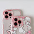 Clear Transparent Soft TPU Light Up in The Dark Case for Apple iPhone 15 Pro Max Cat Kitty Kitten Bow Baby Pink Color Bow Cartoon Anime Cute Lovel...