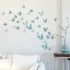 Cheerland 48 Pcs 3D Teal Blue Butterfly Wall Stickers Removable Metallic Room Decals for Walls Nursery Girls Room Wedding Baby Shower Birthday Par...